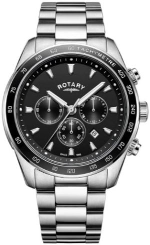 Rotary Herrklocka GB05109/04 Henley Svart/Stål Ø43 mm