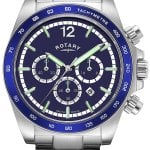 rotary herrklocka gb05440/05 henley blå/stål ø41 mm