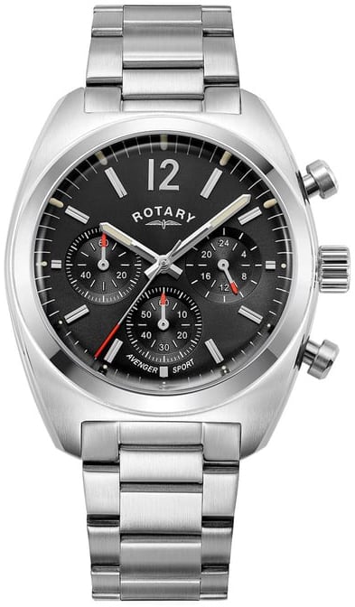 Rotary Herrklocka GB05485/65 Avenger Svart/Stål Ø41 mm