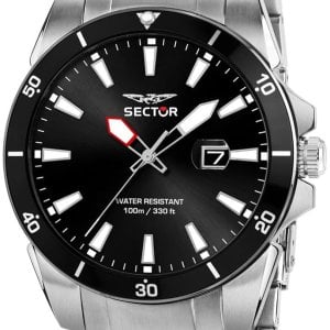 Sector 450 Herrklocka R3253276011 Svart/Stål Ø41 mm
