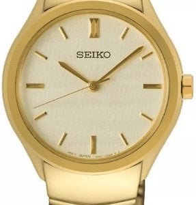 Seiko Damklocka SUR552P1 Classic Champagnefärgad/Gulguldtonat stål