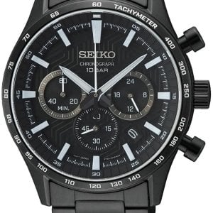 Seiko Herrklocka SSB415P1 Discover More Svart/Stål Ø43 mm