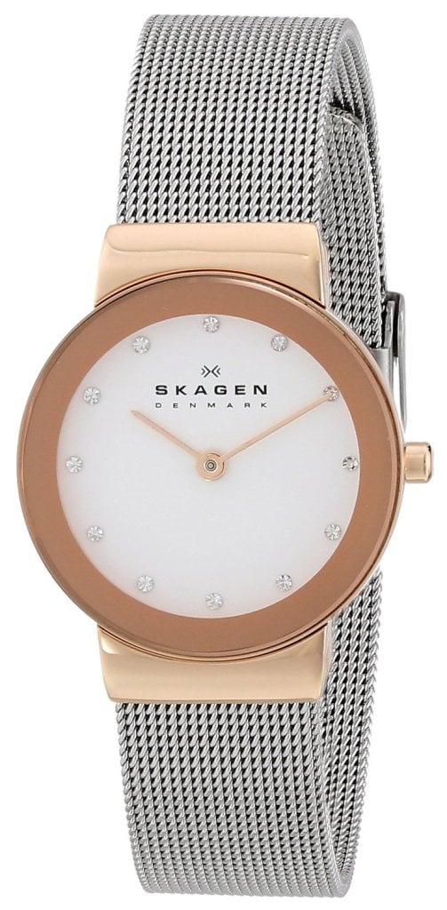Skagen Damklocka 358SRSC Freja Vit/Stål Ø26 mm