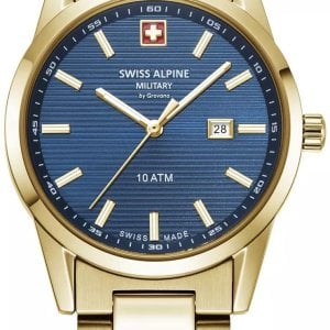 Swiss Alpine Military Damklocka 7767.1115 Argos Blå/Gulguldtonat