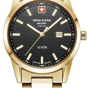 Swiss Alpine Military Damklocka 7767.1117 Argos Svart/Guldtonat stål