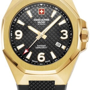 Swiss Alpine Military Herrklocka 7005.1817 Typhoon Svart/Gummi Ø42 mm