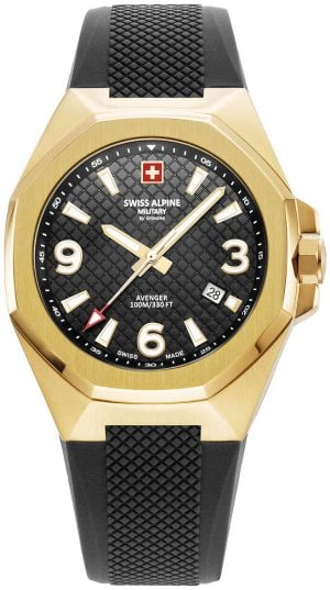 Swiss Alpine Military Herrklocka 7005.1817 Typhoon Svart/Gummi Ø42 mm