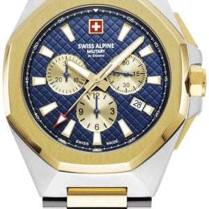 Swiss Alpine Military Herrklocka 7005.9145 Typhoon Blå/Gulguldtonat