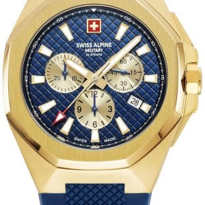 Swiss Alpine Military Herrklocka 7005.9815 Typhoon Blå/Gummi Ø42 mm