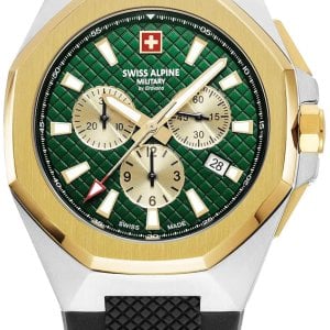 Swiss Alpine Military Herrklocka 7005.9844 Typhoon Grön/Gummi Ø42 mm