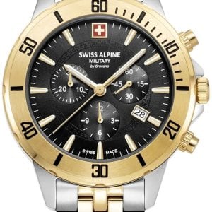 Swiss Alpine Military Herrklocka 7024.9147 Cruiser Svart/Gulguldtonat