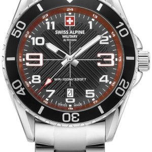 Swiss Alpine Military Herrklocka 7029.1136 Raptor Svart/Stål Ø42 mm