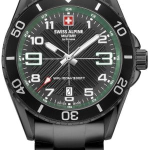 Swiss Alpine Military Herrklocka 7029.1174 Raptor Svart/Stål Ø42 mm