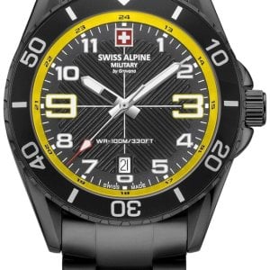 Swiss Alpine Military Herrklocka 7029.1178 Raptor Svart/Stål Ø42 mm