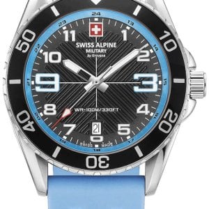 Swiss Alpine Military Herrklocka 7029.1831 Raptor Svart/Gummi Ø42 mm