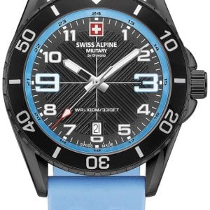 Swiss Alpine Military Herrklocka 7029.1871 Raptor Svart/Gummi Ø42 mm