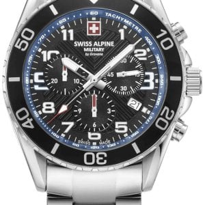 Swiss Alpine Military Herrklocka 7029.9135 Raptor Svart/Stål Ø42 mm
