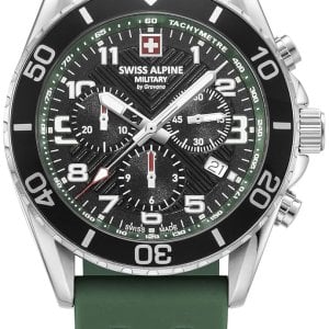 Swiss Alpine Military Herrklocka 7029.9834 Raptor Svart/Gummi Ø42 mm