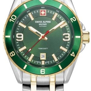 Swiss Alpine Military Herrklocka 7034.1144 Sierra Grön/Stål Ø42 mm