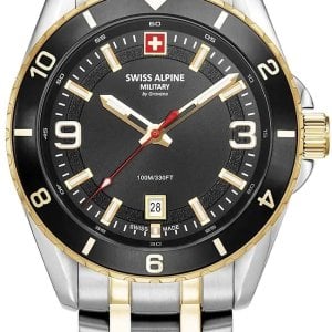 Swiss Alpine Military Herrklocka 7034.1147 Sierra Svart/Stål Ø42 mm