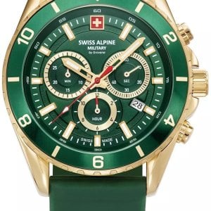 Swiss Alpine Military Herrklocka 7034.9814 Sierra Grön/Gummi Ø43 mm