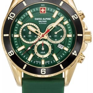 Swiss Alpine Military Herrklocka 7034.9818 Sierra Grön/Gummi Ø43 mm