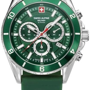 Swiss Alpine Military Herrklocka 7034.9834 Sierra Grön/Gummi Ø43 mm