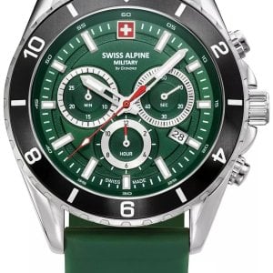 Swiss Alpine Military Herrklocka 7034.9838 Sierra Grön/Gummi Ø43 mm