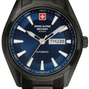 Swiss Alpine Military Herrklocka 7090.2175 Automatic Blå/Stål Ø43
