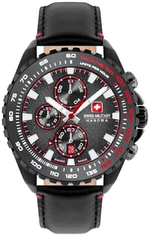 Swiss Military Hanowa Herrklocka SMWGC0001832 Hanowa Grå/Läder Ø45