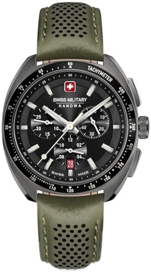Swiss Military Hanowa Herrklocka SMWGC0003340 Hanowa Svart/Läder