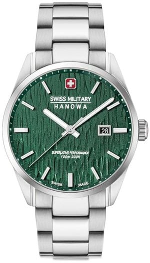 Swiss Military Hanowa Herrklocka SMWGH0006101 Silver Fir Grön/Stål