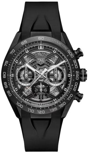 TAG Heuer Herrklocka CBU2080.FT6272 Carrera Svart/Gummi Ø44 mm