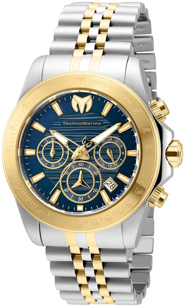 Technomarine Herrklocka TM-219021 Blå/Gulguldtonat stål Ø42 mm