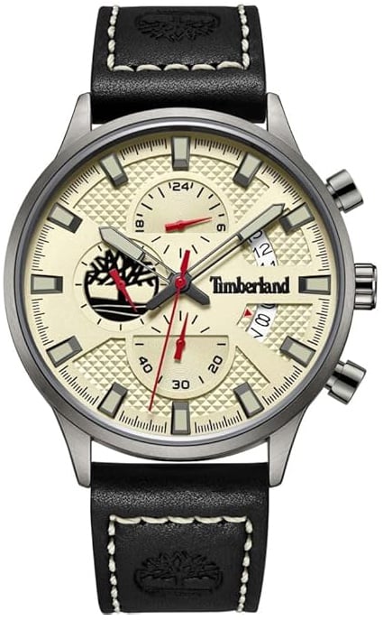 Timberland herrklocka tdwgf2181803 dracut beige/läder ø43 mm timberland herrklocka tdwgf2181803 dracut beige/läder ø43 mm