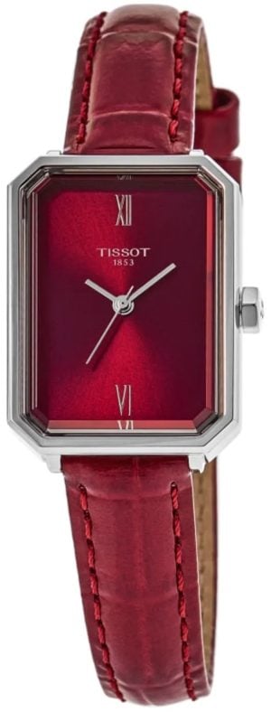 Tissot Damklocka T160.110.16.423.00 SRV Röd/Läder 30x21.8 mm