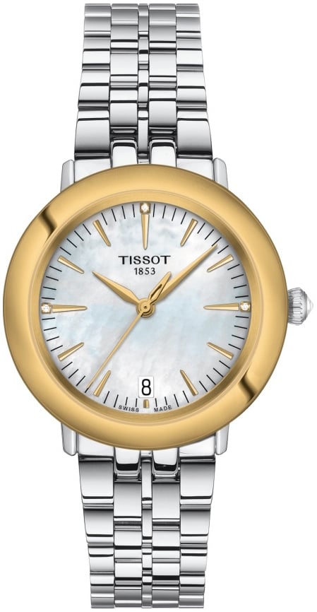 Tissot damklocka t929. 210. 41. 116. 01 t-gold vit/stål ø33 mm tissot damklocka t929.210.41.116.01 t-gold vit/stål ø33 mm