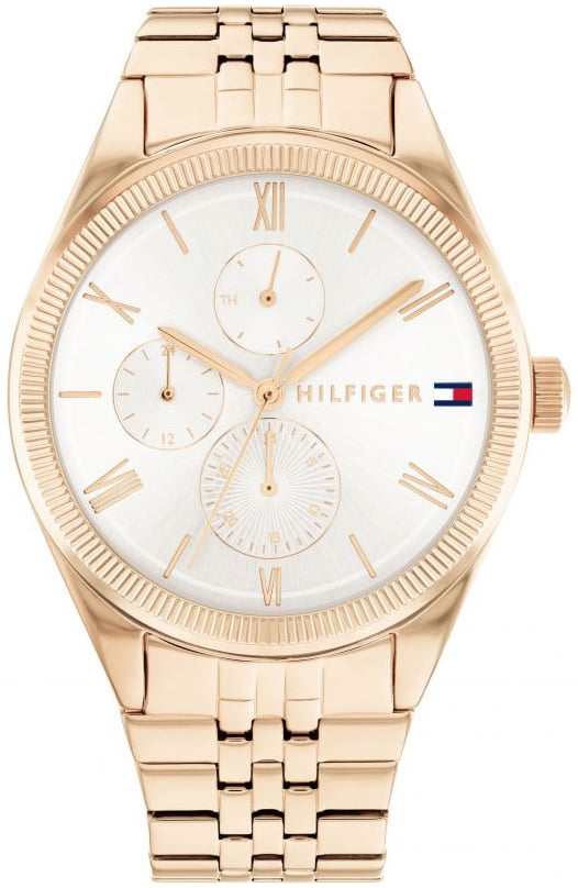 Tommy Hilfiger Damklocka 1782593 Monica Vit/Roséguldstonat stål