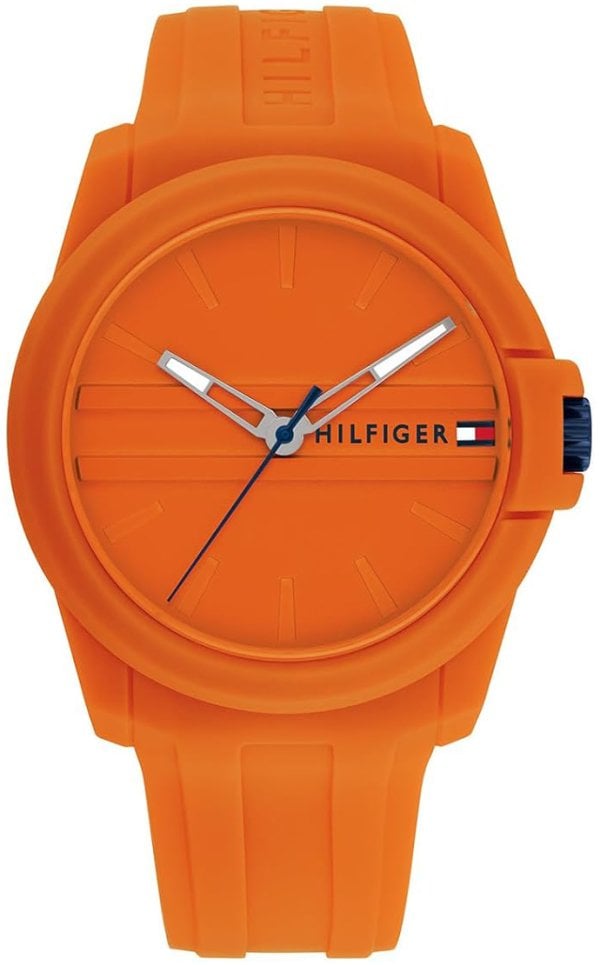 Tommy Hilfiger Herrklocka 1710597 Tyson Orange/Gummi Ø44 mm