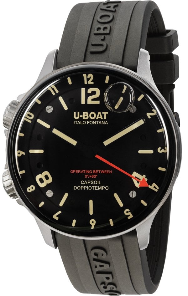 U-Boat Herrklocka 8769/B Capsoil Svart/Gummi Ø45 mm