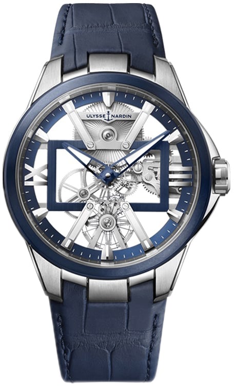 Ulysse Nardin Herrklocka 3713-260-03 Blast Skelettskuren/Läder Ø42