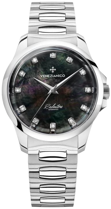 Venezianico Damklocka 1121521C Redentore Diamond Svart/Stål Ø36 mm