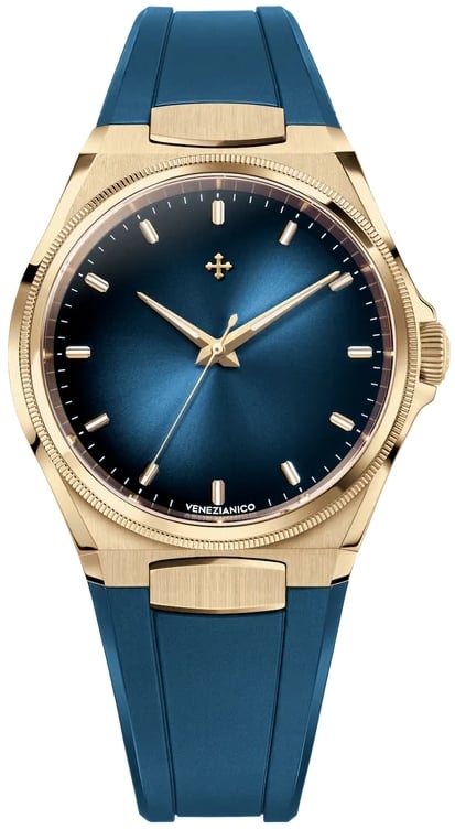 Venezianico Herrklocka 6221556 Arsenale Bronzo Blå/Gummi Ø40 mm