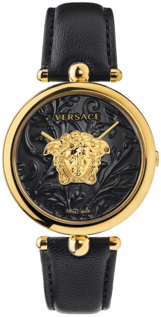 Versace Damklocka VECO01420 Palazzo Empire Svart/Läder Ø39 mm