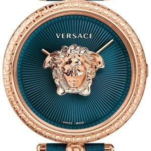Versace Damklocka VECQ00318 Palazzo Blå/Läder Ø34 mm