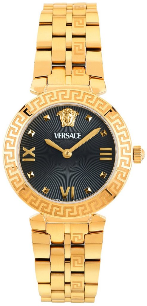 Versace Damklocka VEOCA0524 Daphnis Svart/Gulguldtonat stål Ø32 mm