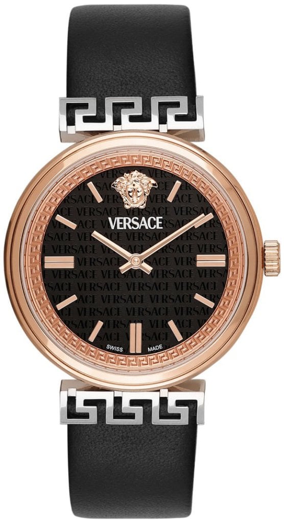 Versace Damklocka VETCA0224 Mythos Svart/Läder Ø36 mm