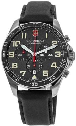 Victorinox Herrklocka 241852 Svart/Läder Ø42 mm