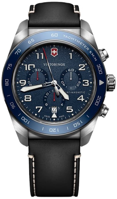 Victorinox Herrklocka 242047 Swiss Army Blå/Läder Ø42 mm