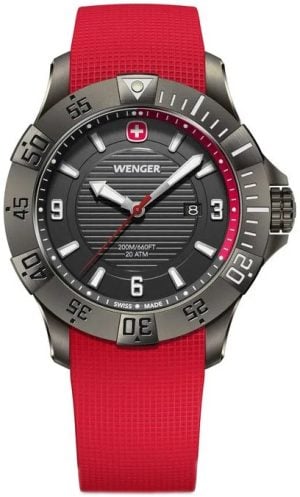 Wenger Herrklocka 01.0641.144 Seaforce Svart/Gummi Ø43 mm